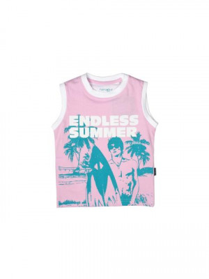 Doodle Boys Printed Pink T-shirt