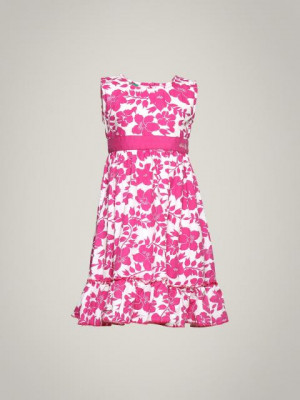 Palm Tree Girl's Blenda White Pink Kidswear