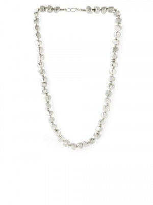 Pitaraa Silver Nugget Long Necklace