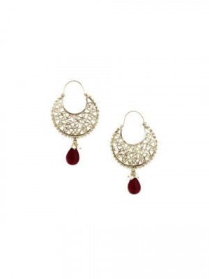 Royal Diadem Red Earrings