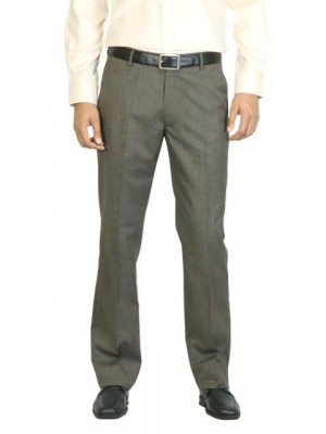 Arrow Men Brown Flat Front Trousers