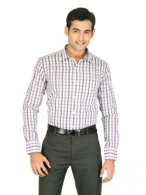 Genesis Men Check White Shirts