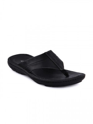 Clarks Men Black Leather Sandals