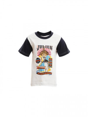Madagascar3 Boys White Printed T-Shirt