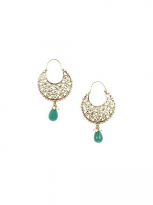 Royal Diadem Green Earrings