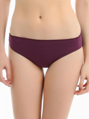 Enamor Women Purple Mid-Rise Bikini Brief