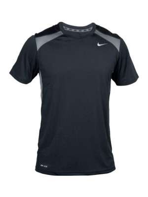 Nike Men's As Walkthrough Black-Grey T-shirt