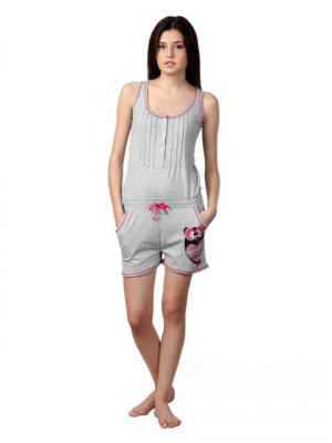 SDL by Sweet Dreams Women Grey Melange Jumpsuit