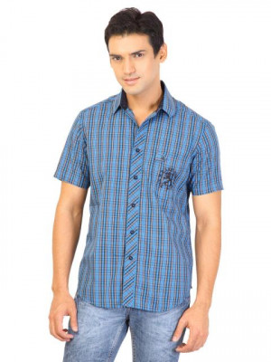 Lee Men Check Blue Shirts