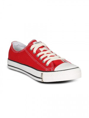 Numero Uno Men's Casual Red Canvas Shoe