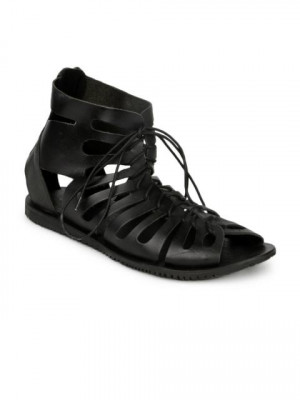 Estd. 1977 Men Black Sandals