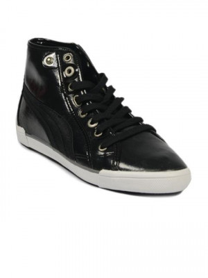 Puma Women Corsica Mid L Shine Black Grey Shoe