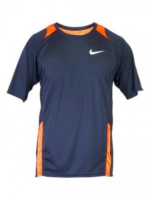 Nike Men Solid Navy Blue Jerseys