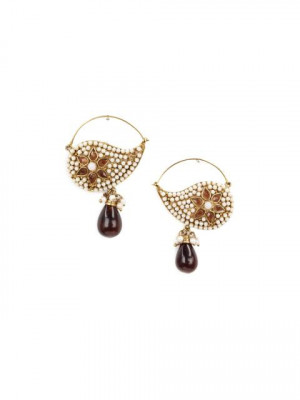 Royal Diadem White Earrings