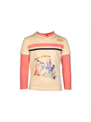 Chhota Bheem Kids Girls Sea Princess Light Orange T-shirt