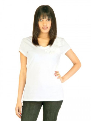 United Colors of Benetton Women Short White T-shirt