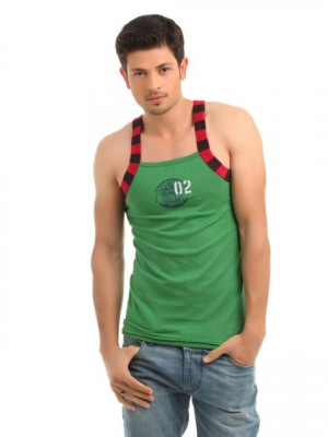Facit Men Green Innerwear Vest