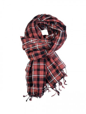 Reid & Taylor Men Red & Black Scarf