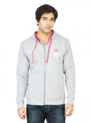 Myntra Men Solid Grey Sweatshirt