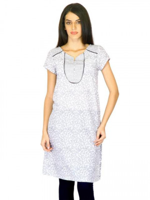 W Women Printed White Kurtas