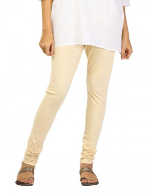 Aurelia Women Solid Beige Leggings