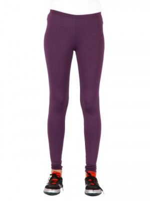 Scullers Women Solid Purple Leggings
