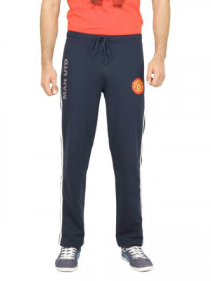 Manchester United Men Solid Navy Blue Track Pants