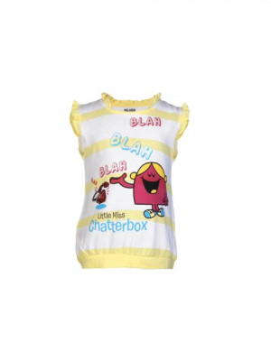 Little Miss Girls Blah White Top