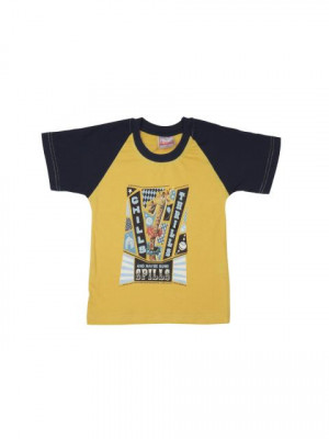 Madagascar3 Boys Yellow Printed T-Shirt