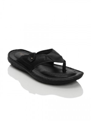 Franco Leone Men Black Flip Flops