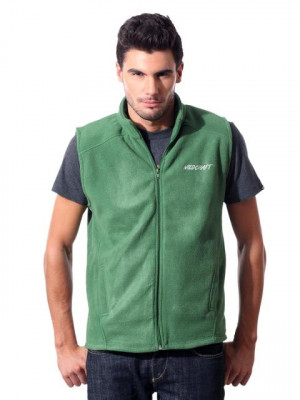 Wildcraft Men Green Fleece Sleeveless Jacket