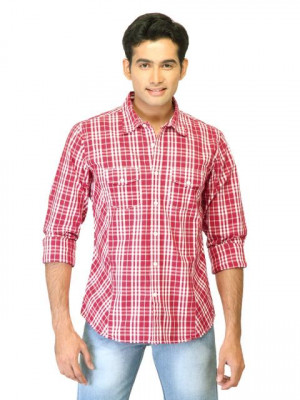 United Colors of Benetton Men Check Red Shirts