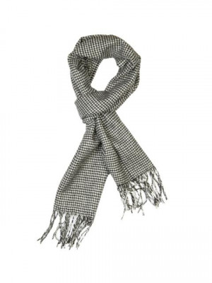 Lino Perros Men Black Check Scarf