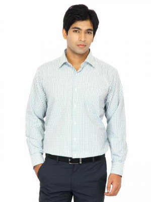 John Miller Men Green Check Shirt