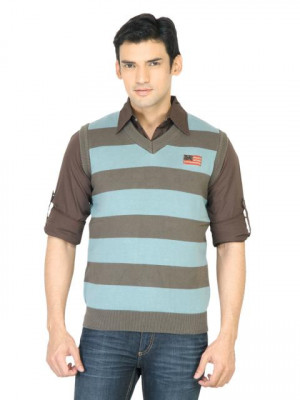 Wrangler Men Flag Green Sweater