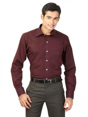 Genesis Maroon Formal Shirt