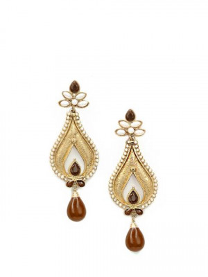 Royal Diadem Golden Earrings