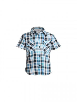 Gini and Jony Boys Check Blue Shirt