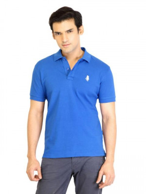 Regent Polo Club Men Solid Blue Tshirt