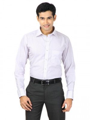 Genesis Men Stripes White Shirts