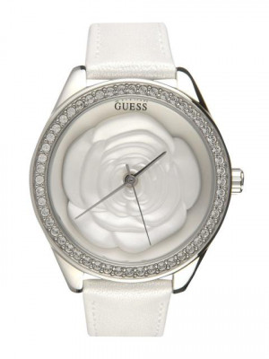 Guess Women Rosette White Watch
