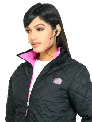 C Vox Women Solid 1351 Black Jacket