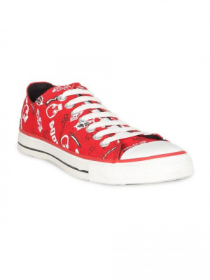 Converse Unisex Skull Print Ox Red Shoe