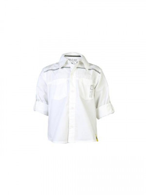 Gini and Jony Kids Boys Printed White Tshirts