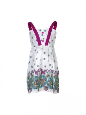 Ant Kids Girls Butterfly Print White Dresses