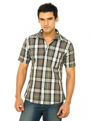 Wrangler Men Dirt Rider Check Black Shirts