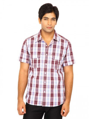 Scullers Men Check Red Shirt