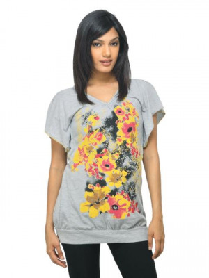 Sepia Women Printed Grey Top