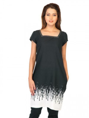 W Women Printed Black Kurtas