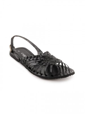 Carlton London Women Casual Black Sandals